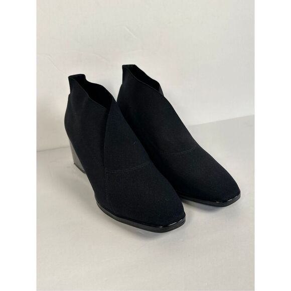 Aerosoles Anina Ankle Wedge Booties sz 8 Black - Picture 3 of 11